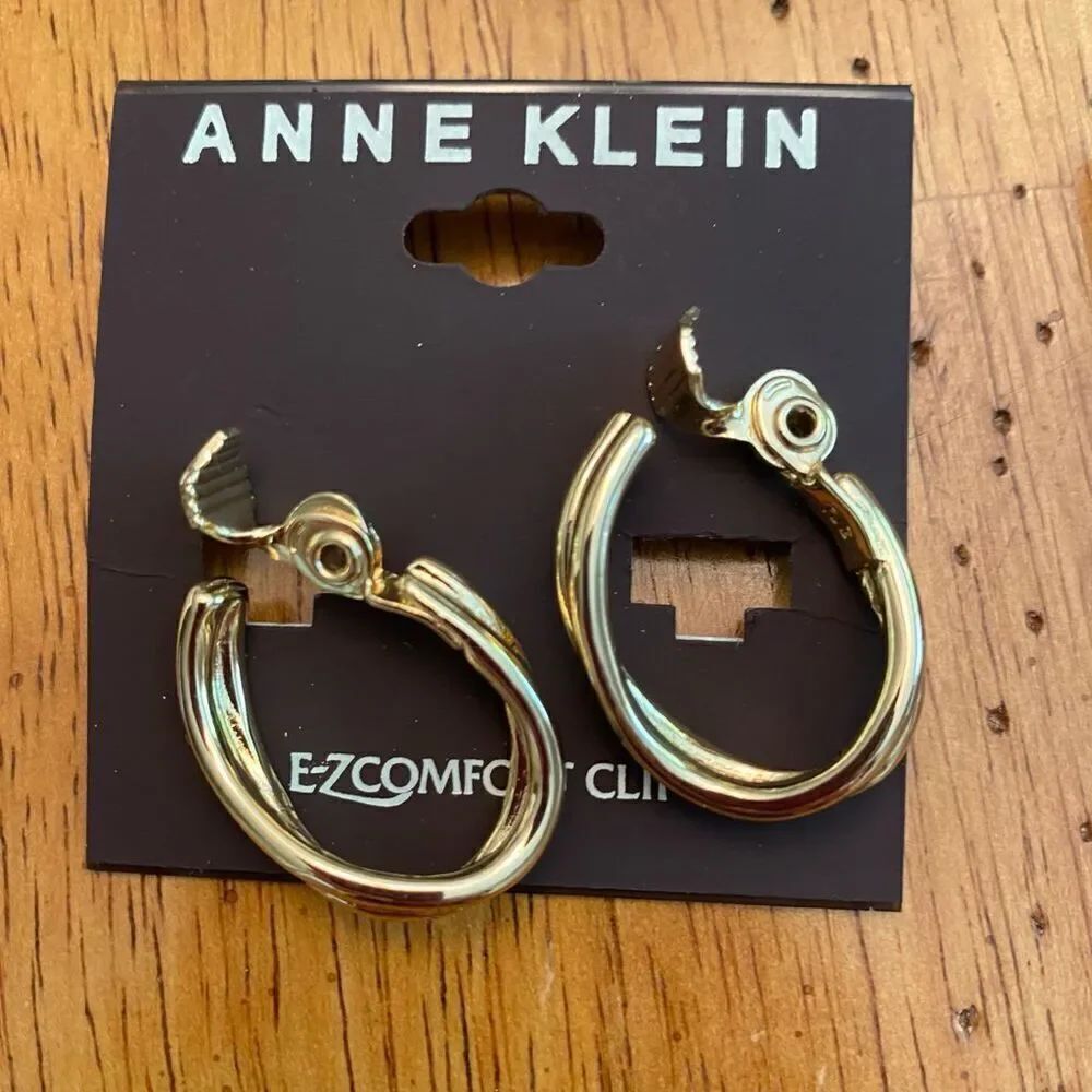 Four Pair NWT Gold Ann Klein Clip On Earrings Retail $94